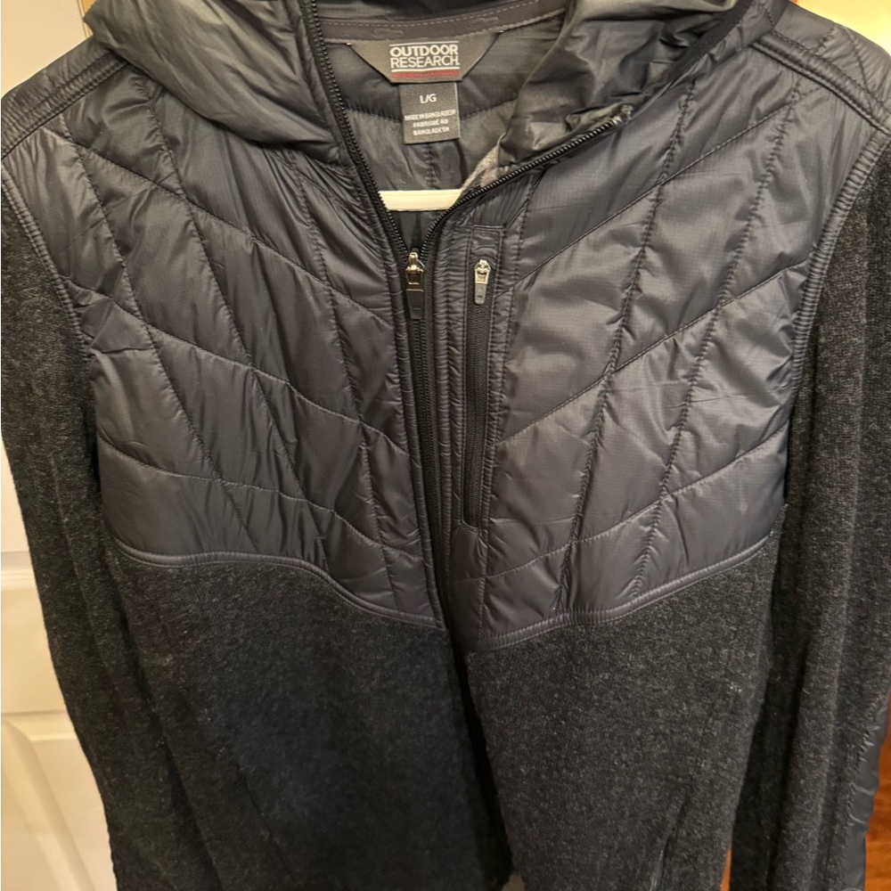 Outdoor Research Women’s Gray Hooded Sweater Jacket